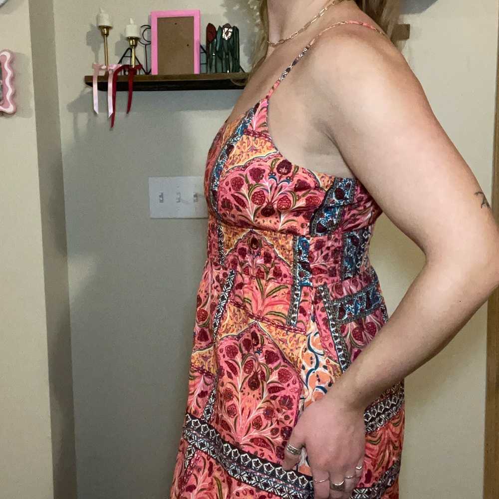 Old Navy Colorful Patterned Midi Dress - Picture 6 of 11